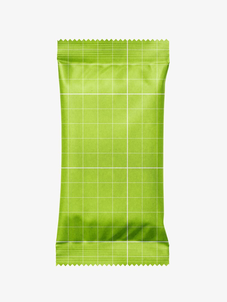 Kraft paper flow pack mockup