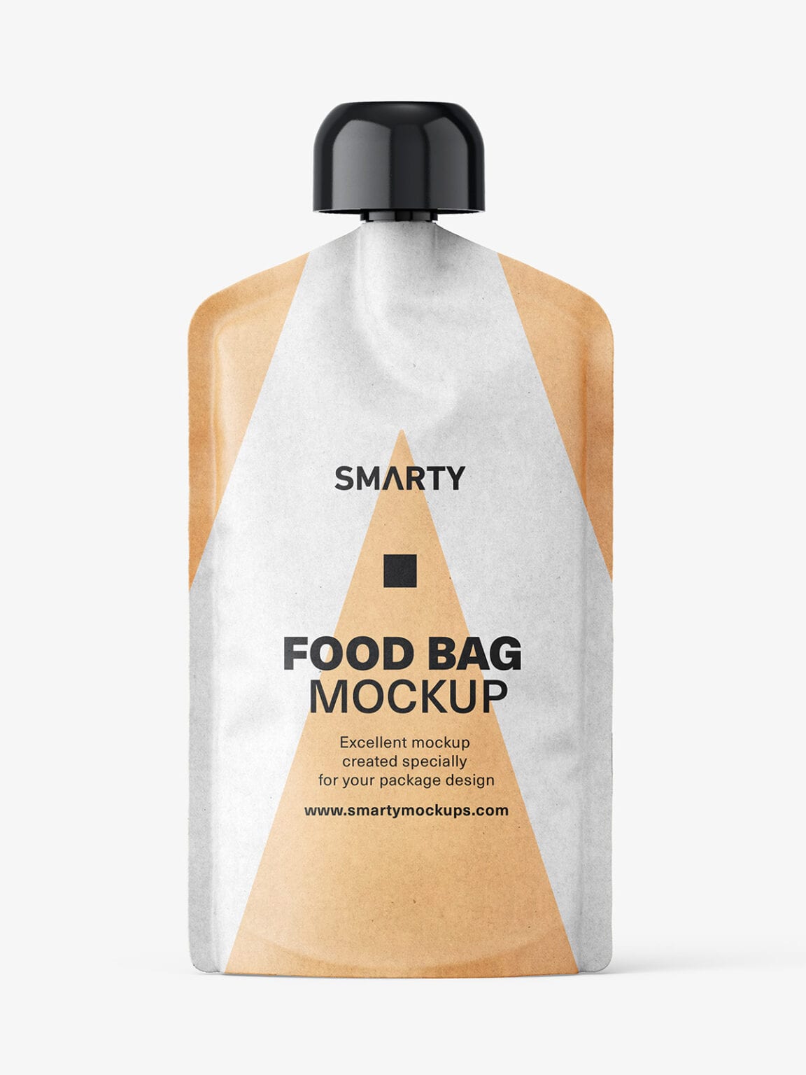 Kraft paper food sachet mockup - Smarty Mockups