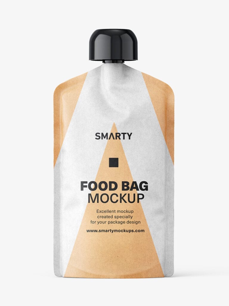 Download Kraft paper food sachet mockup - Smarty Mockups