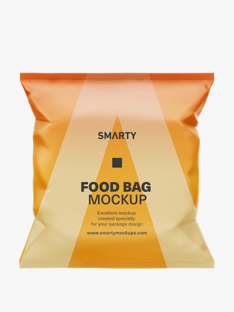 Matt food bag mockup
