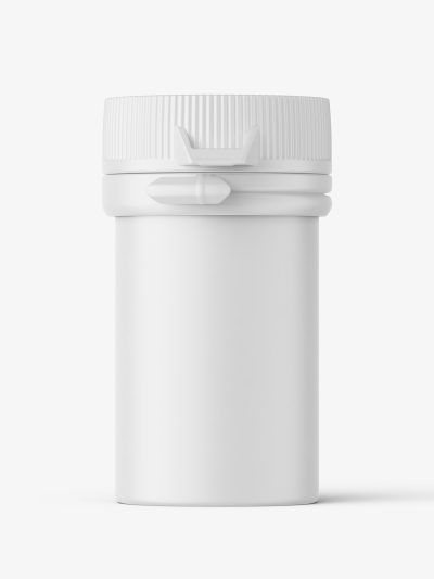 Small pharmaceutical jar mockup / matt