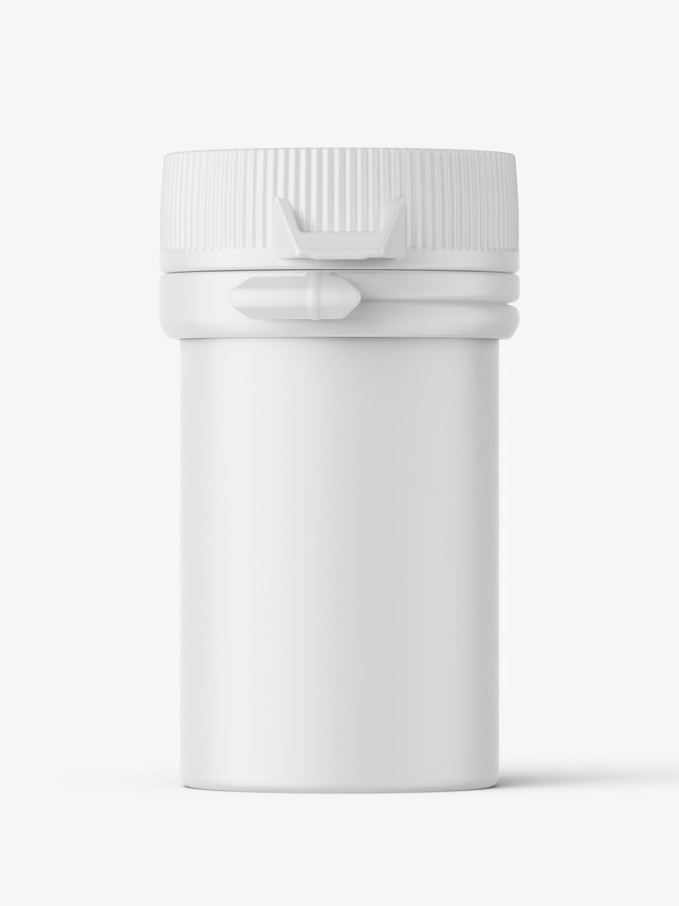 Small pharmaceutical jar mockup / matt