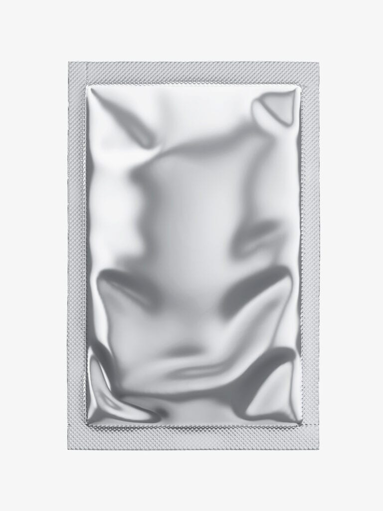 Cosmetic sachet mockup / metallic - Smarty Mockups