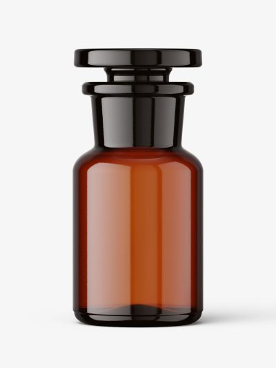 Amber apothecary bottle mockup / 50 ml