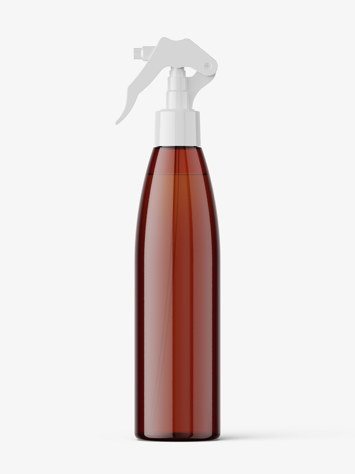 Cosmetic bottle with trigger spray mockup / amber - Smarty Mockups