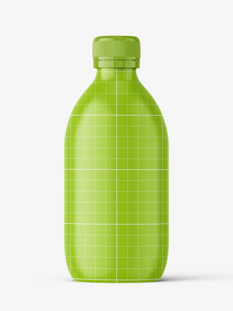 Clear syrup bottle mockup / 300 ml