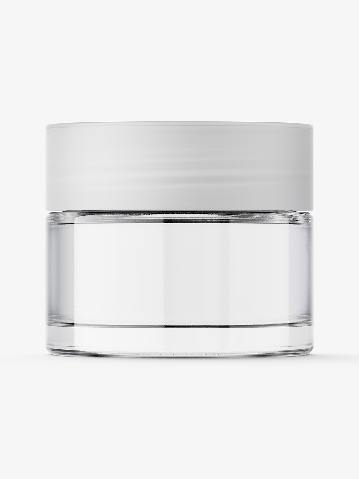 Cosmetic glass jar mockup / clear - Smarty Mockups