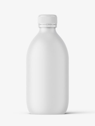 Matt syrup bottle mockup / 300 ml