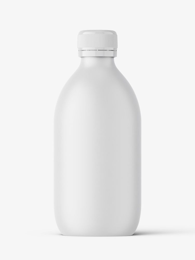 Matt syrup bottle mockup / 300 ml