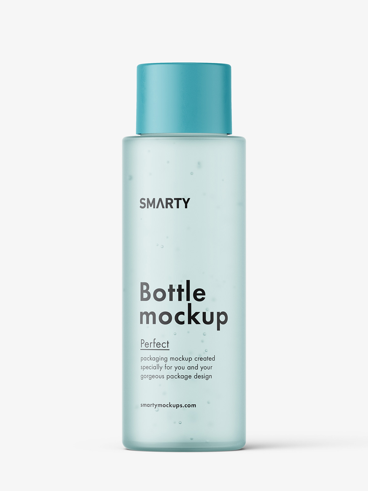 Download Simple cosmetic round bottle mockup / frosted - Smarty Mockups