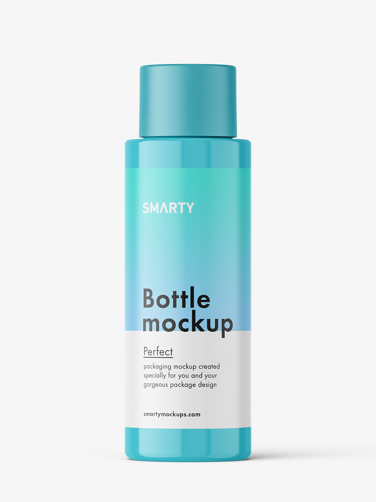 Download Simple cosmetic round bottle mockup / glossy - Smarty Mockups