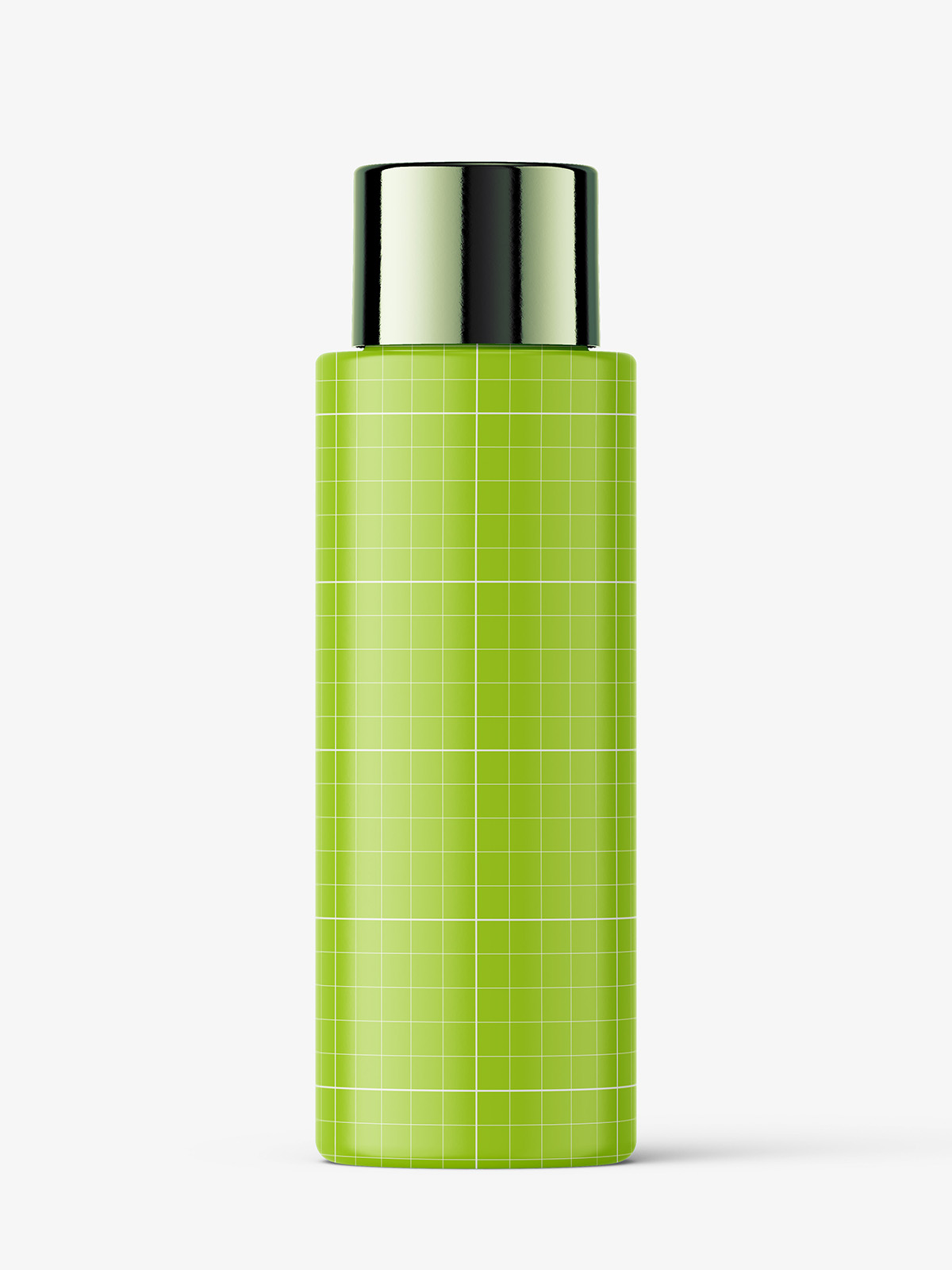 Simple cosmetic round bottle mockup / clear - Smarty Mockups