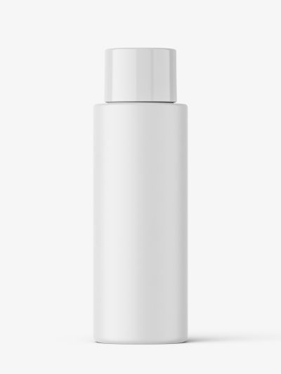 Simple cosmetic round bottle mockup / matt