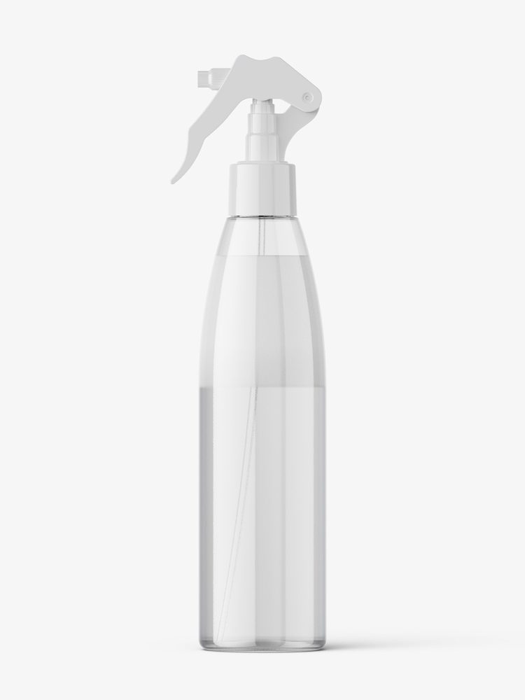 Two phased bottle with trigger spray mockup