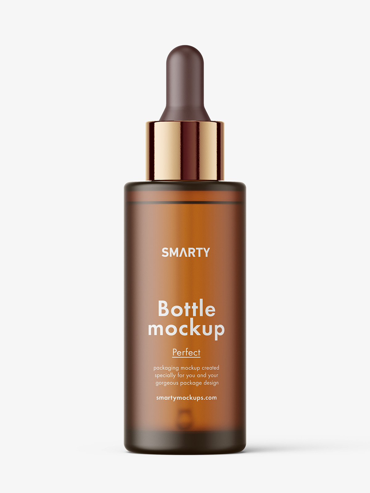 Download Amber frosted dropper bottle mockup - Smarty Mockups