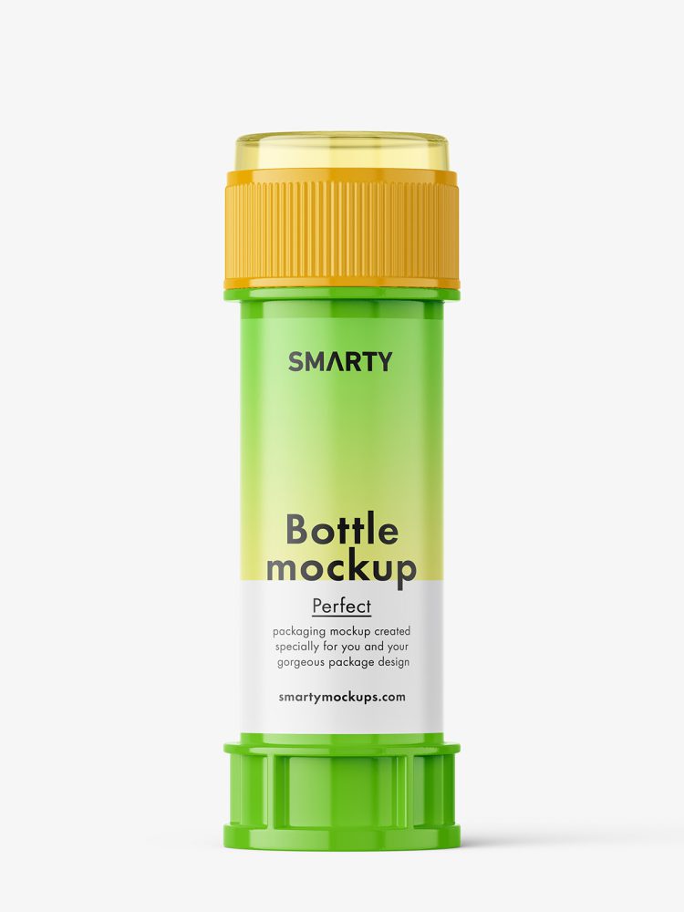 Bubble soap bottle mockup