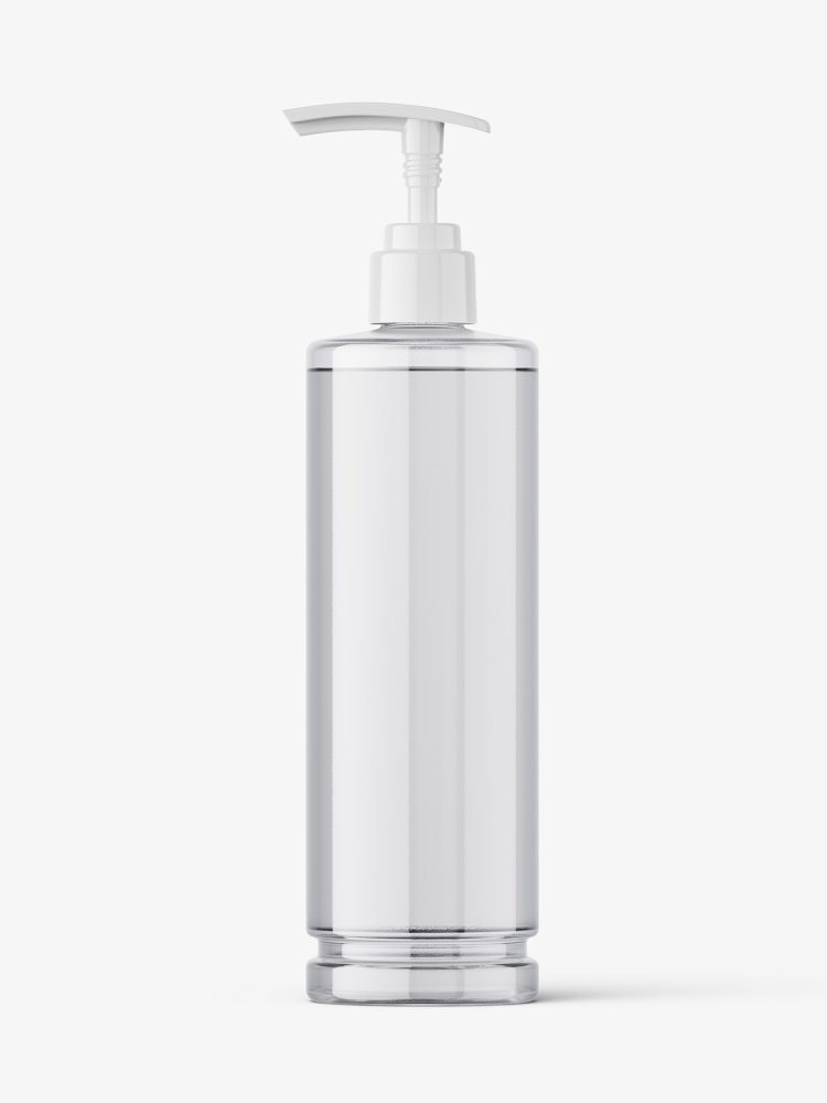 Cosmetic pump bottle mockup / clear - Smarty Mockups