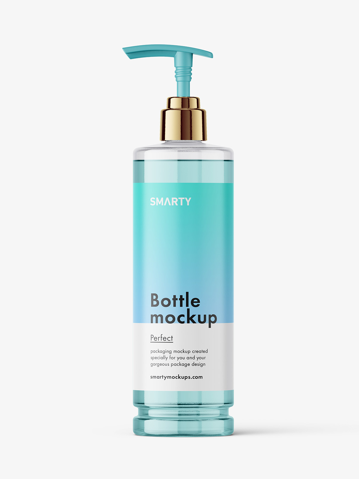 Download Cosmetic pump bottle mockup / clear - Smarty Mockups