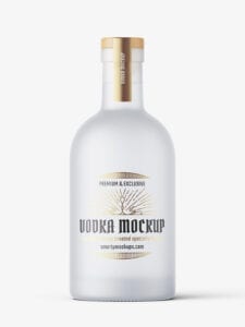 Frosted vodka bottle mockup - Smarty Mockups