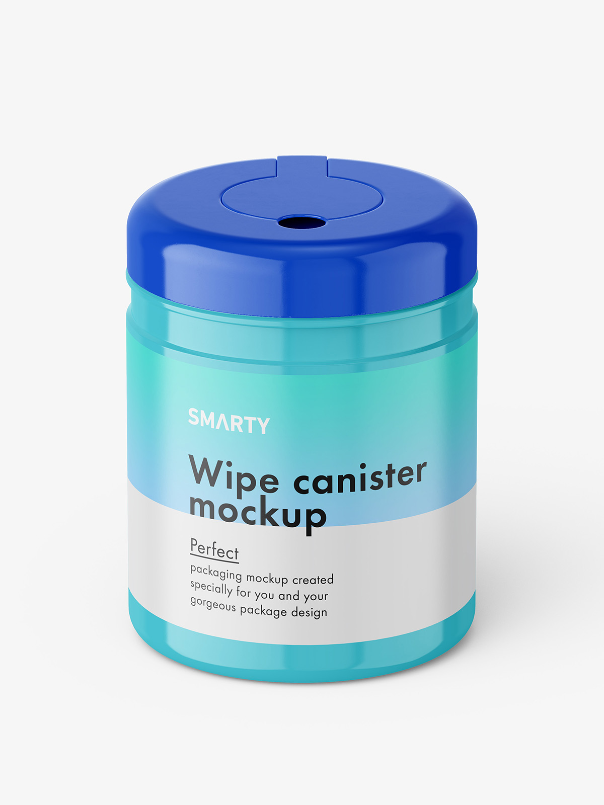 Download Wipe canister mockup / glossy - Smarty Mockups