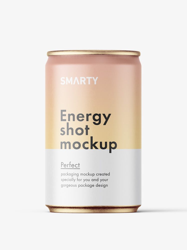 Energy shot can mockup / matt