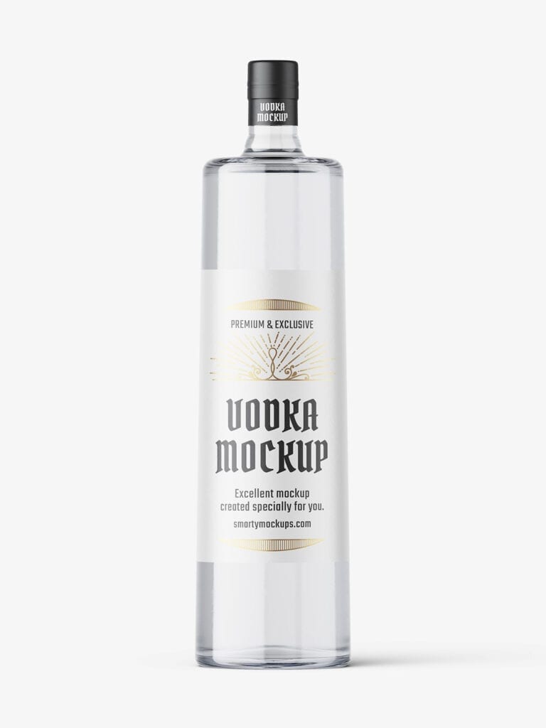 Free vodka bottle mockup - Smarty Mockups