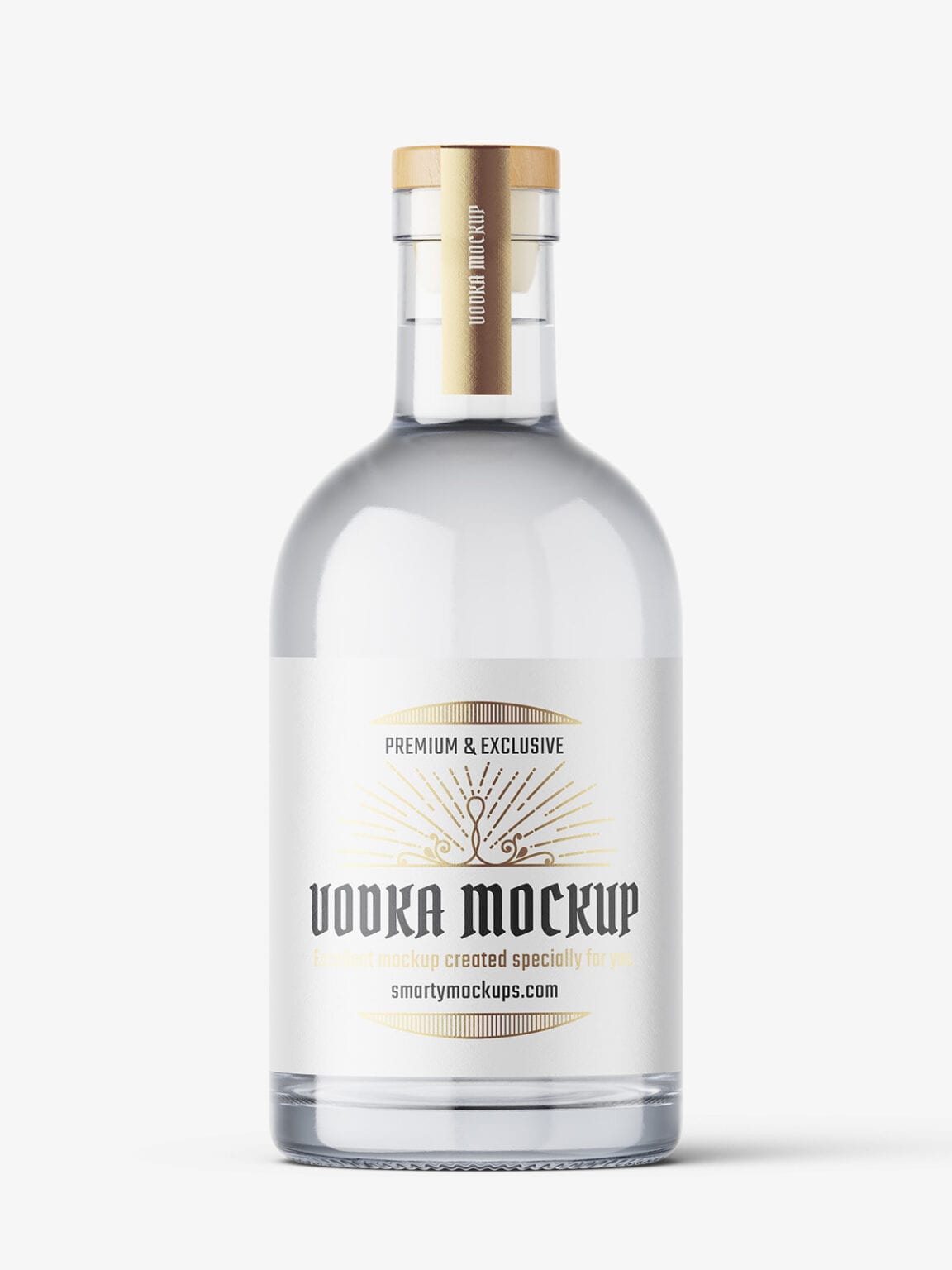 Vodka bottle mockup Smarty Mockups