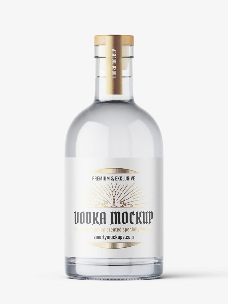 Vodka bottle mockup - Smarty Mockups