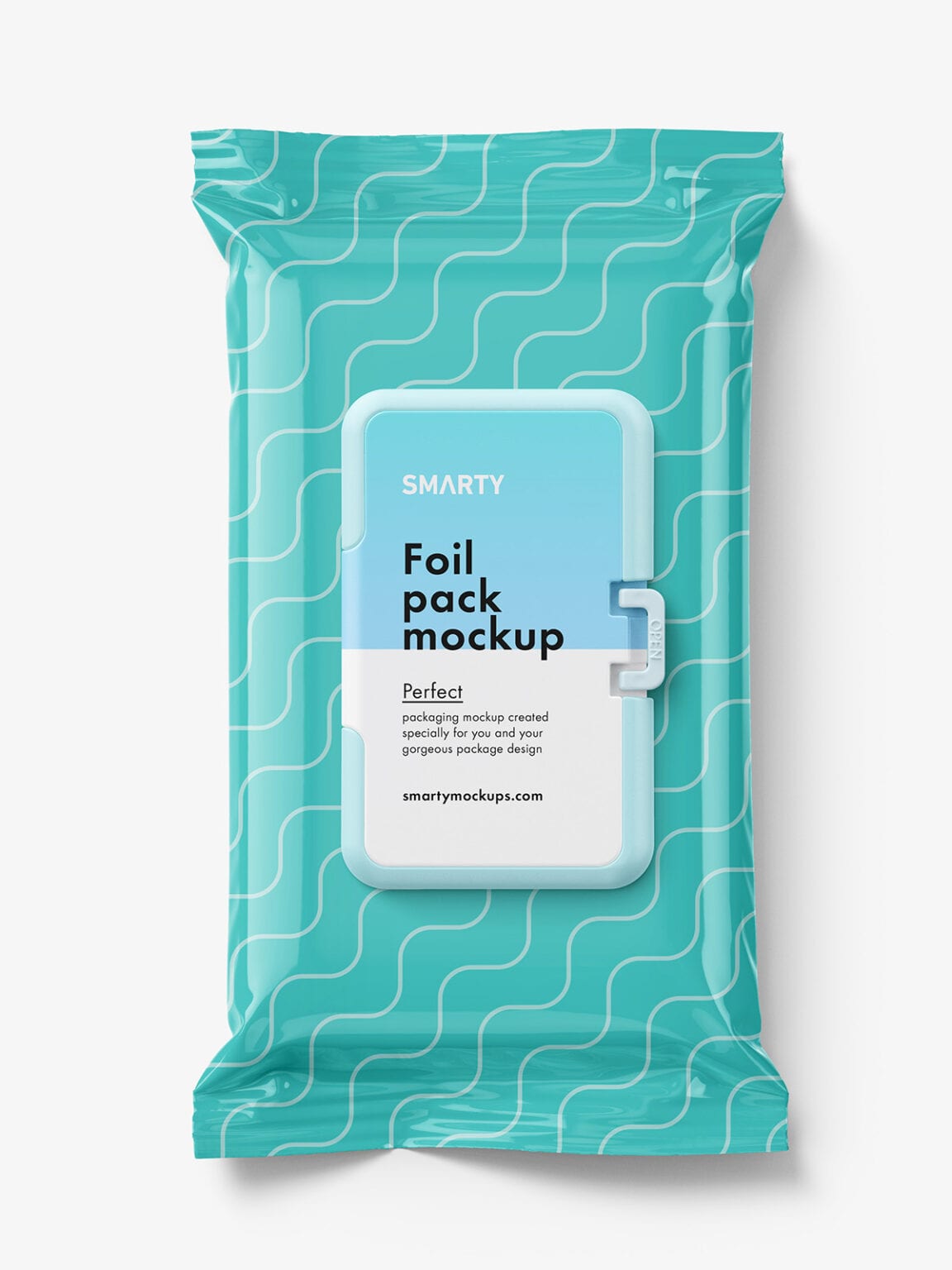 Wet wipes bag / glossy - Smarty Mockups