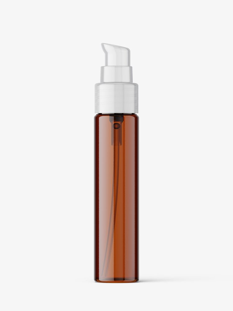 Small airless bottle mockup / amber