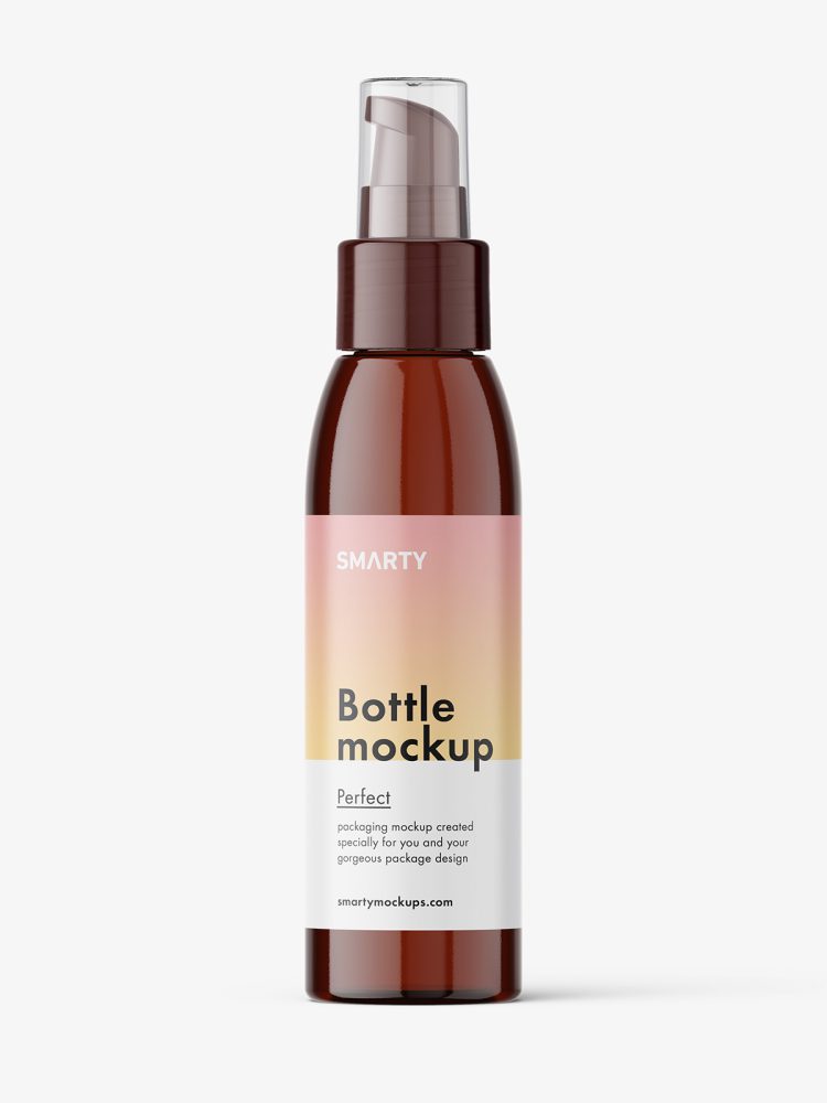Airless bottle mockup / amber