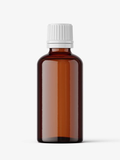 Amber bottle mockup 50 ml