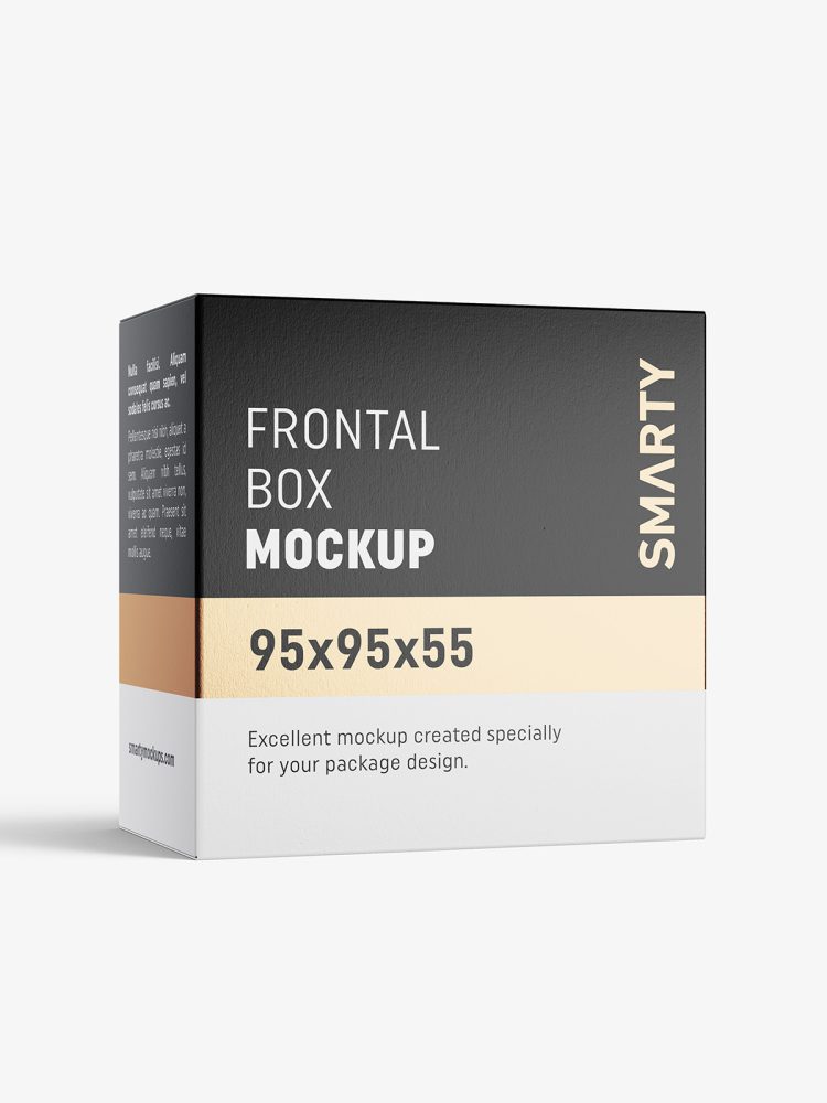 Frontal box mockup / 95x95x55mm