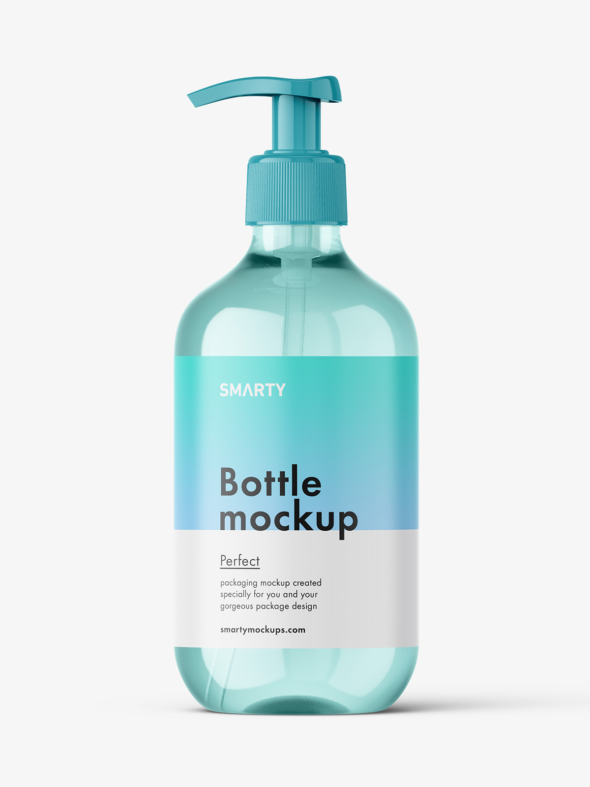 Clear pump bottle mockup - Smarty Mockups