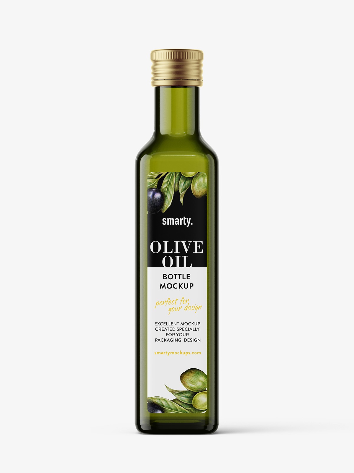Oil bottle mockup / green - Smarty Mockups