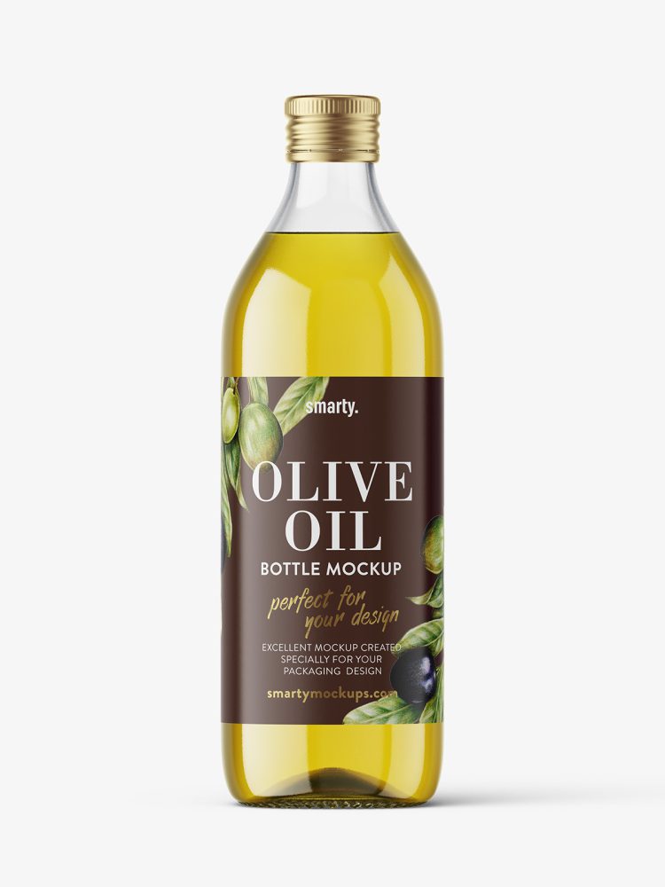 Olive oil bottle mockup