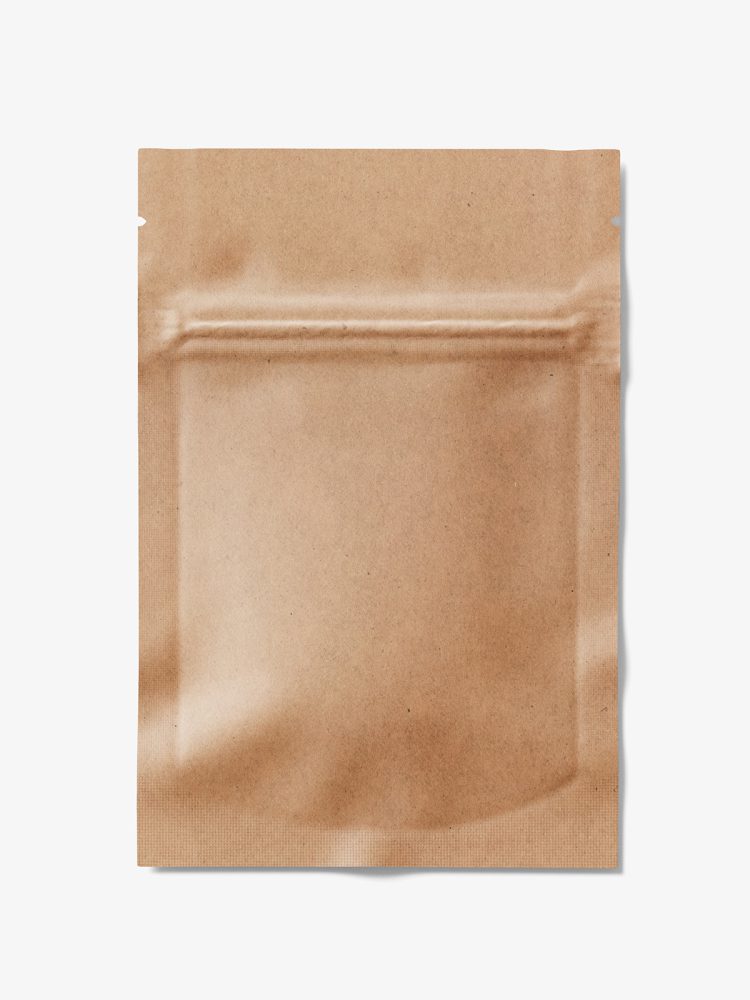 Kraft paper zipper pouch mockup