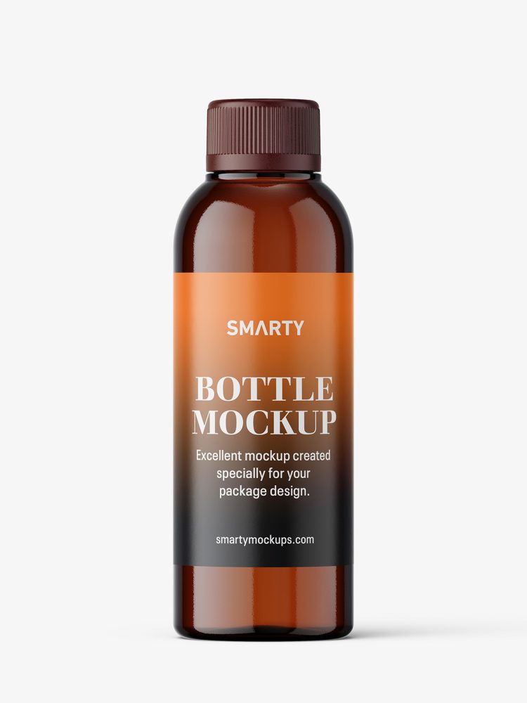 Small bottle mockup / amber