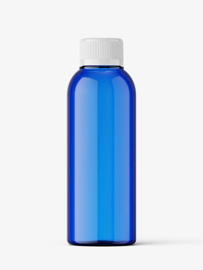 Small bottle mockup / blue