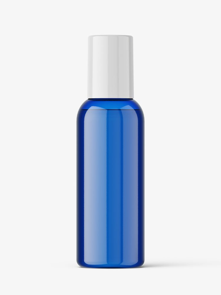 Small cosmetic bottle mockup / blue