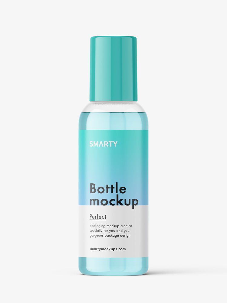 Small cosmetic bottle mockup / clear