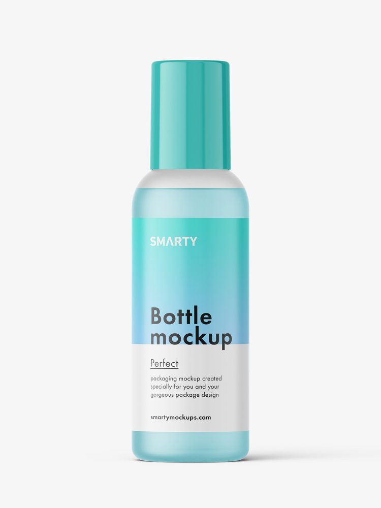 Small cosmetic bottle mockup / frosted