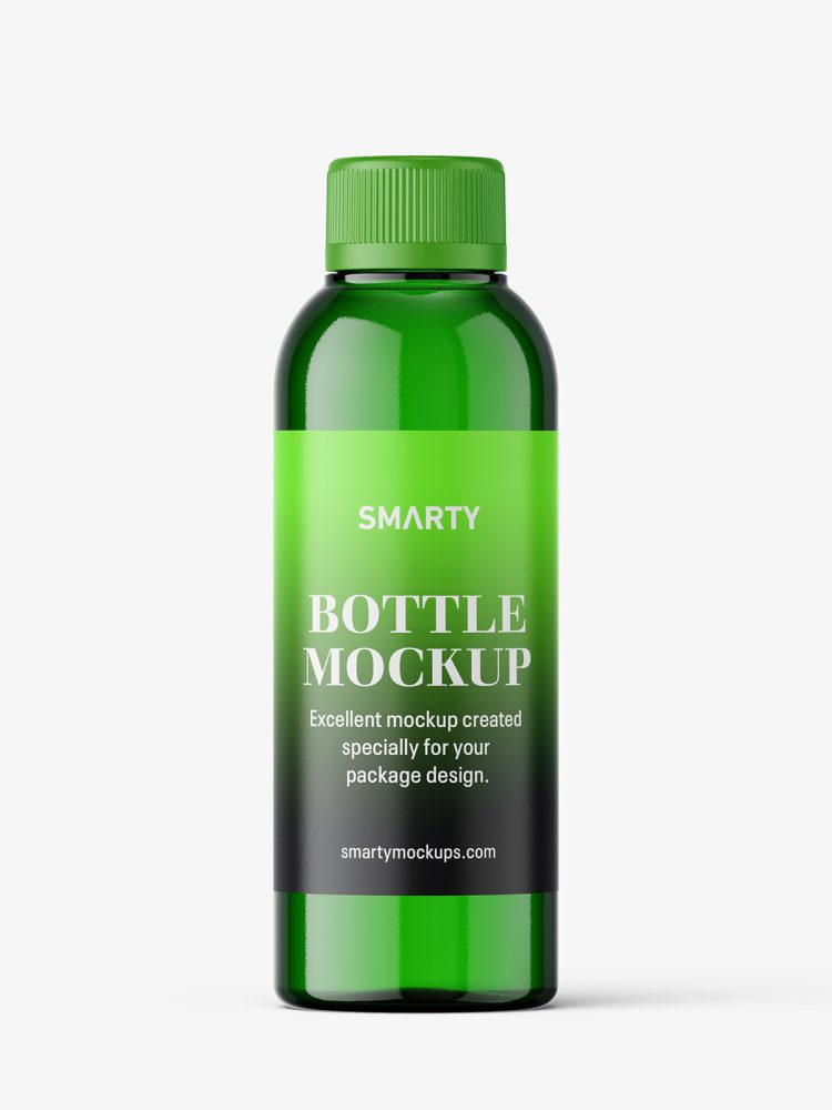 Small bottle mockup / green