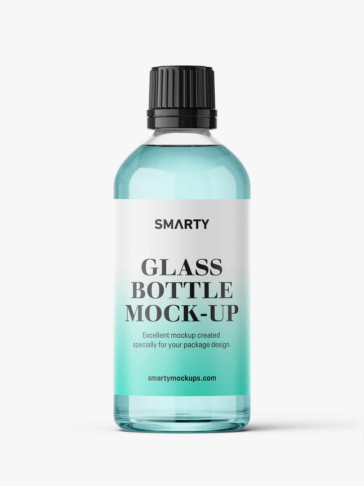 Download Pharmaceutical 100ml bottle mockup / clear - Smarty Mockups