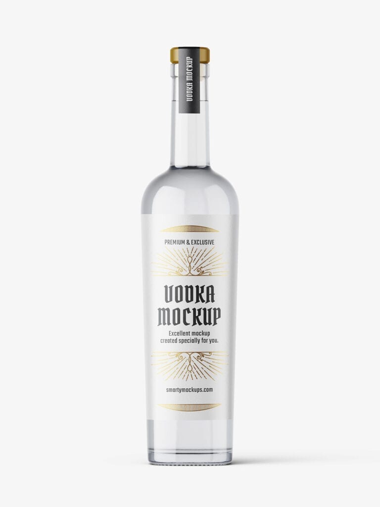 Vodka bottle mockup - Smarty Mockups