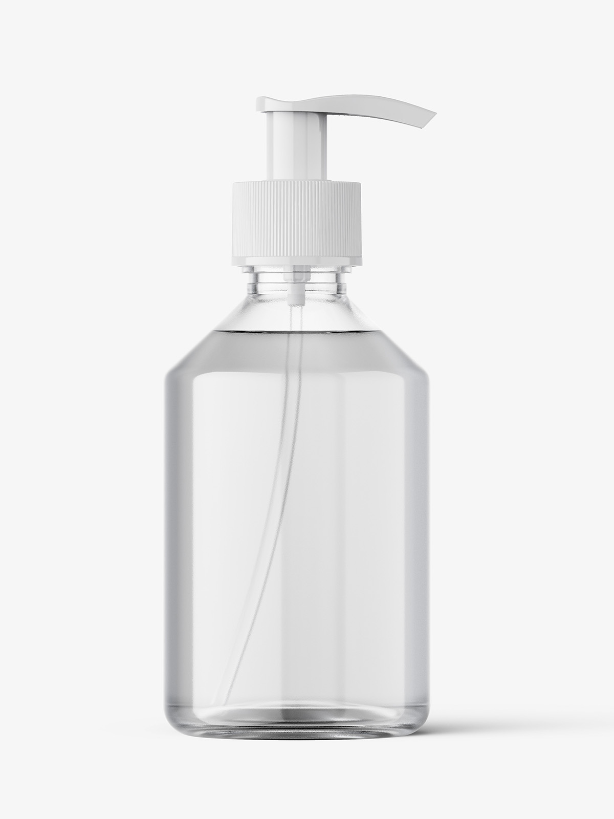 Clear bottle with pump mockup / 250 ml - Smarty Mockups