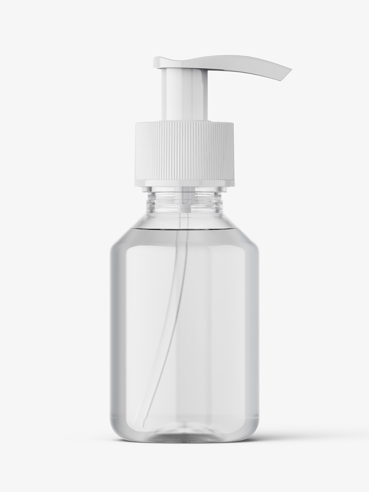 Clear bottle with pump mockup / 100 ml - Smarty Mockups