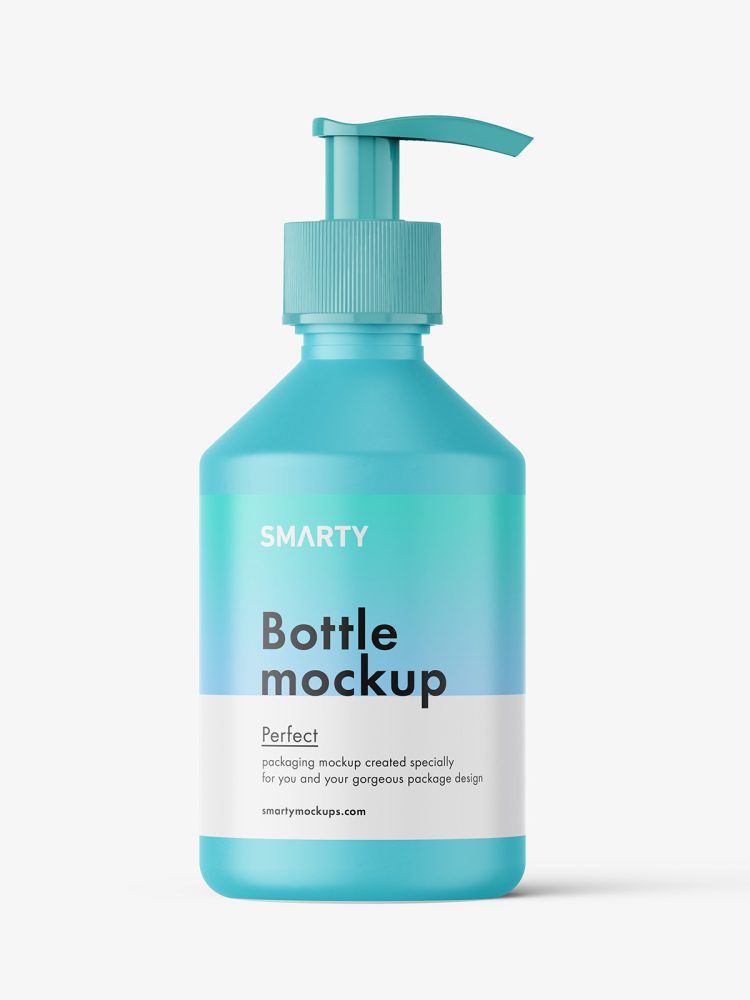 Matt pump bottle mockup / 250 ml