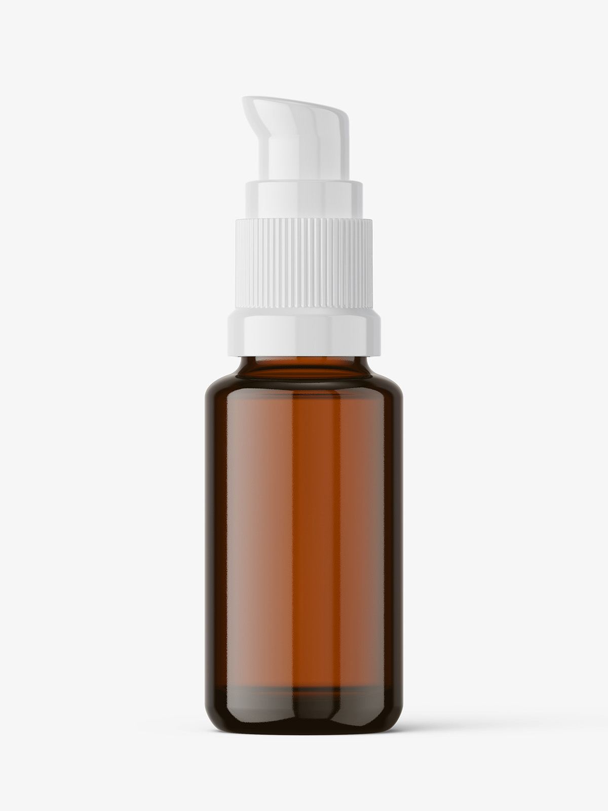 Download Amber bottle with push pump mockup / 10 ml - Smarty Mockups