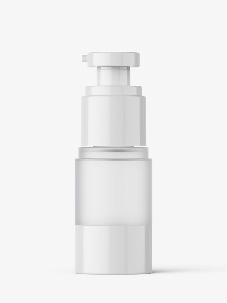 Airless bottle mockup / frosted glass / 15 ml